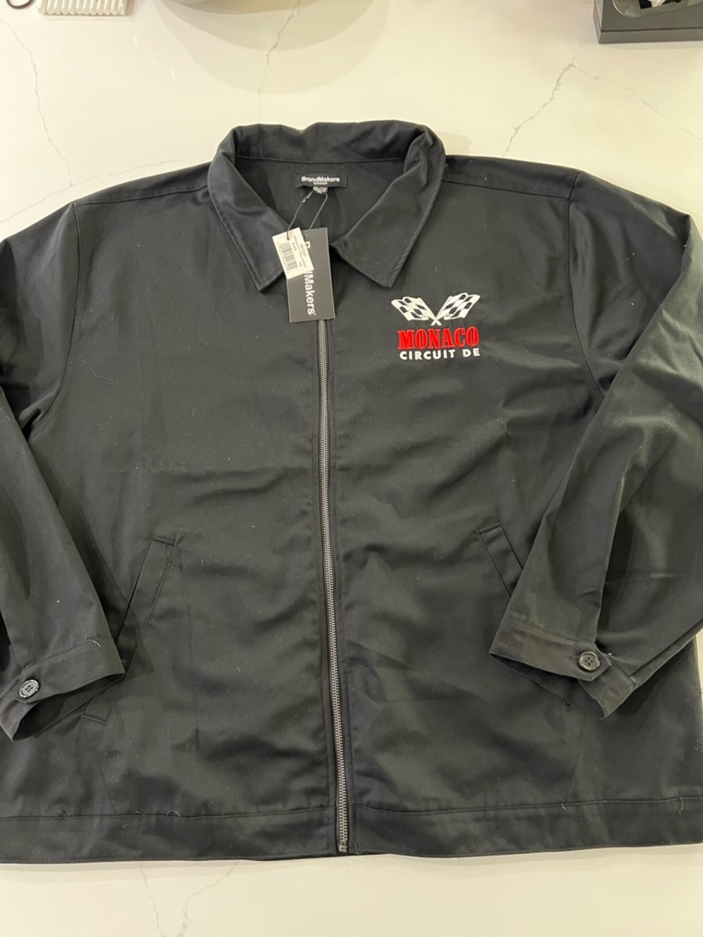 BrandMakers Monaco Circuit De Monaco Jacket XXL Black Racing F1 Style Zip Coat